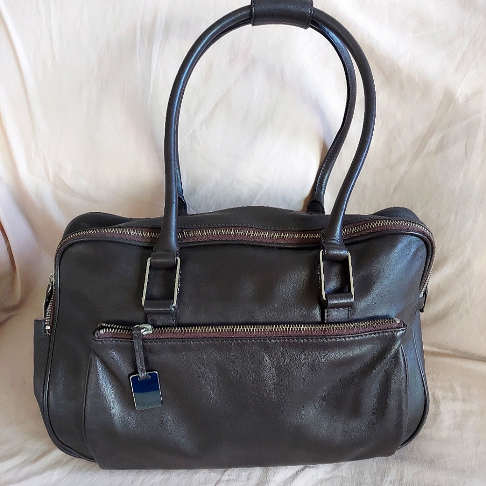 Lancel brown handbag.  15" long, 10" high